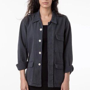 Los Angeles Apparel RCT400GD Unisex - 12 Oz. Cotton Twill Military Jacket - Blue